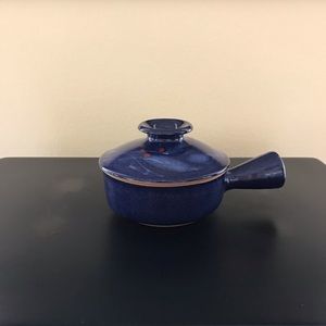 Buffalo Gap Pottery Cobalt Blue Egg Cooker